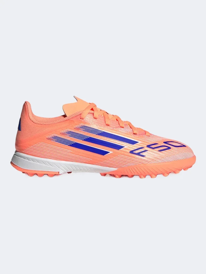 Adidas F50 League TF Kids Football Shoes Orange/Blue